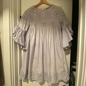 Zara Light Purple Eyelet Dress